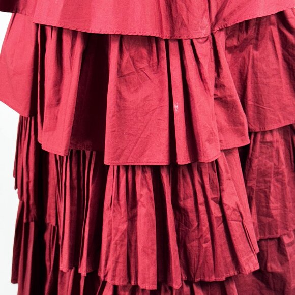 English Factory Burgundy Maxi Skirt - Picture 6 of 10